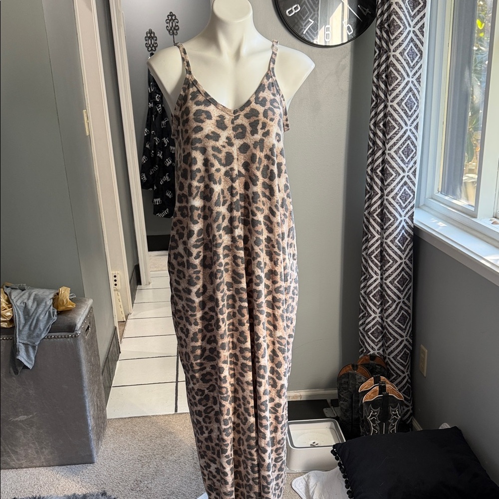 Leopard Print Maxi Dress